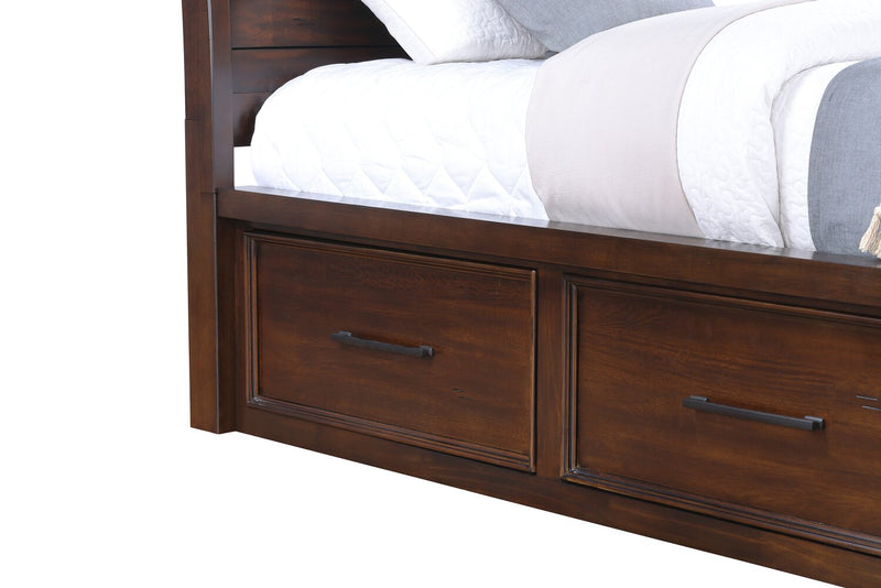 Sonoma Platform Storage Bed with Headboard & Frame, Mango Brown - Twin Size