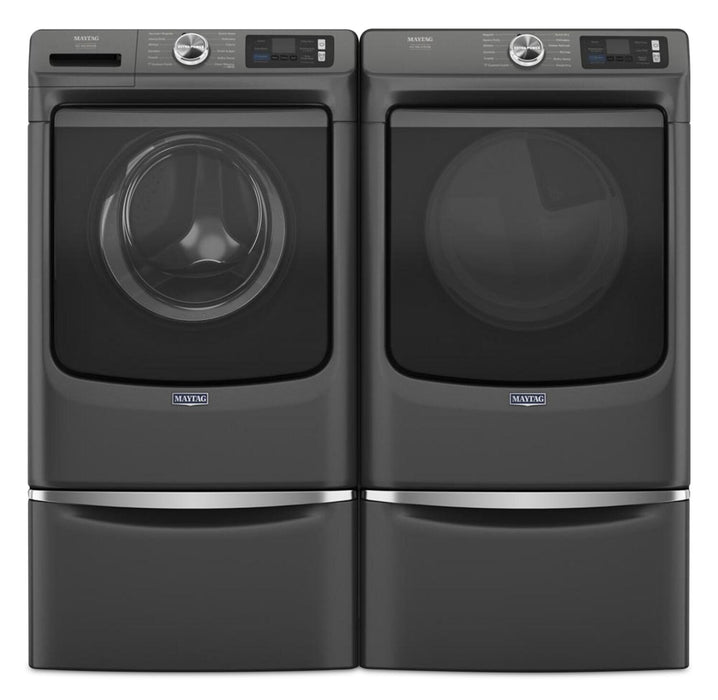 Maytag 5.8 Cu. Ft. Pet Pro Smart Front-Load Washer and 7.4 Cu. Ft. Electric Dryer - Volcano Black