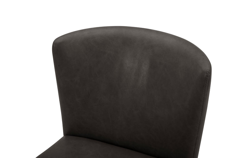 Arlo Counter-Height Stool with Vegan Leather Fabric - Charcoal