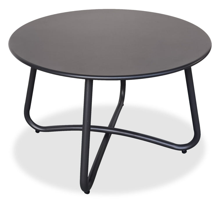 Oslo 4-Piece Outdoor Patio Conversation Set with Loveseat, 2 Lounger Chairs & Coffee Table - Resin Wicker & Metal, UV & Weather Resistant - Grey