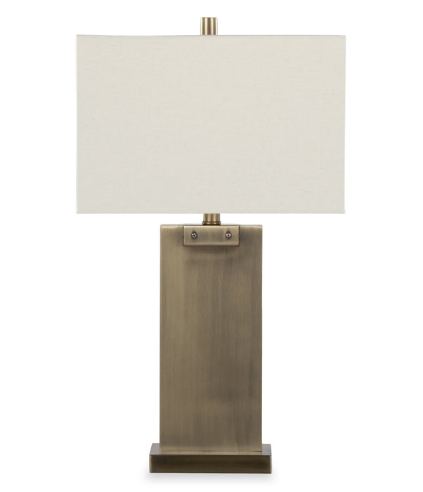 Nolan 26\" Antique Brass Metal Table Lamp 