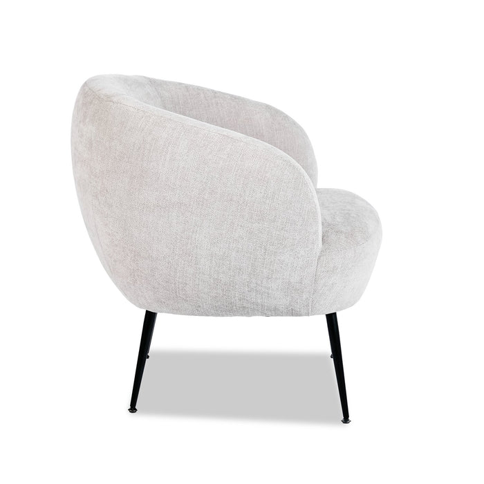 Nova 28.7\" Boucle Fabric Accent Chair – Light Grey
