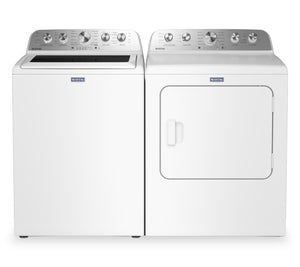 Maytag 5.5 Cu Ft. Top Load Washer with Pet Pro and 7.0 Cu. Ft. Pet Pro Electric Dryer – White