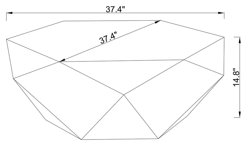 Dawson 37” Modern Coffee Table - Light Brown