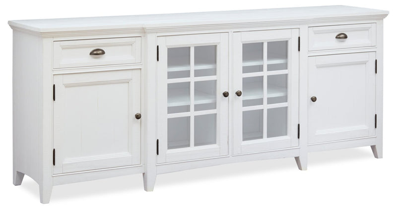 Wesley 80\" Traditional TV Stand with Storage and Cable Management for TVs up to 85\" - Chalk White