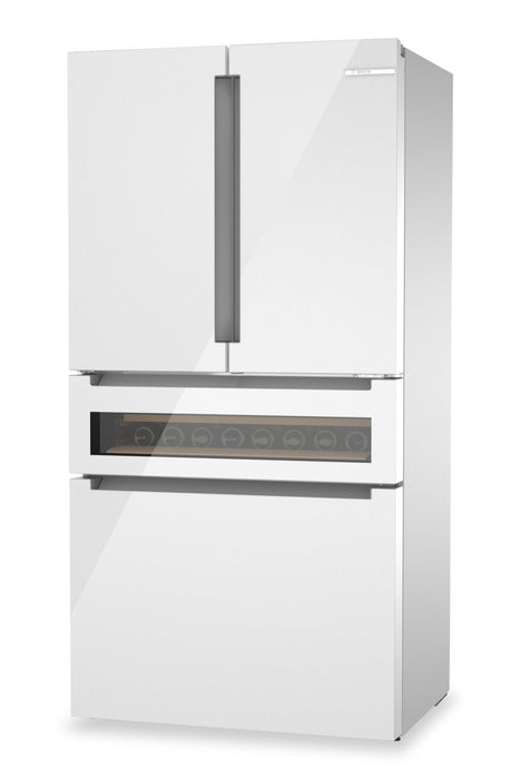 Bosch 36\" 20.5 Cu. Ft. 800 Series Smart Counter-Depth French-Door Refrigerator - B36CL81ENW 