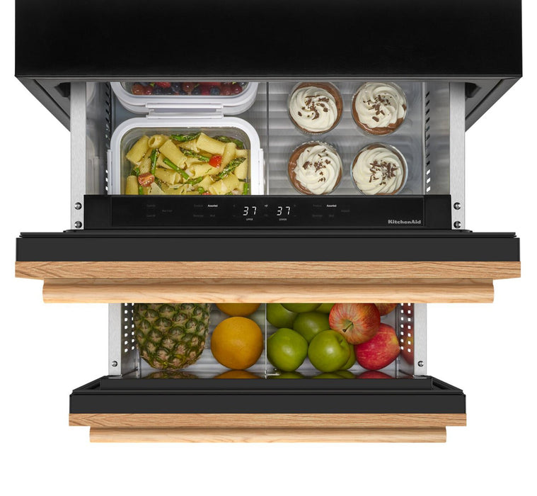 KitchenAid 24\" 5.7 Cu. Ft. Undercounter Double-Drawer Refrigerator/Freezer – Panel Ready - KUCT524SPA