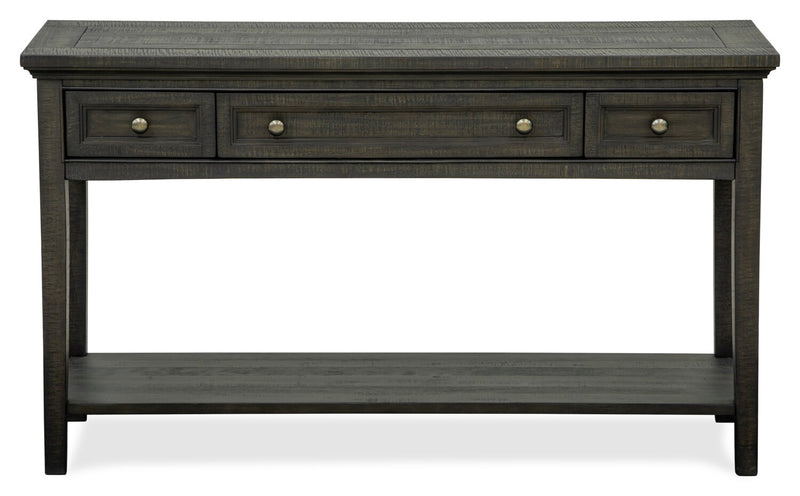 Hanson 50” Traditional Pine Sofa Table with Storage - Graphite