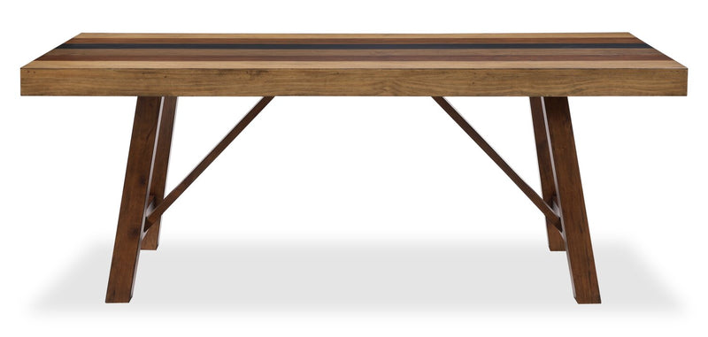 Boden Dining Table, 78\"W, Trestle Base - Brown