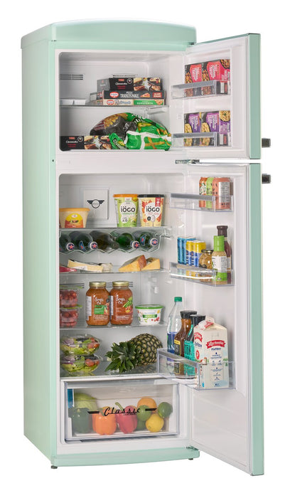 Unique Classic Retro 24\" 11 Cu Ft. Top Freezer Refrigerator – Summer Mint Green - UNQ-310L LG TM