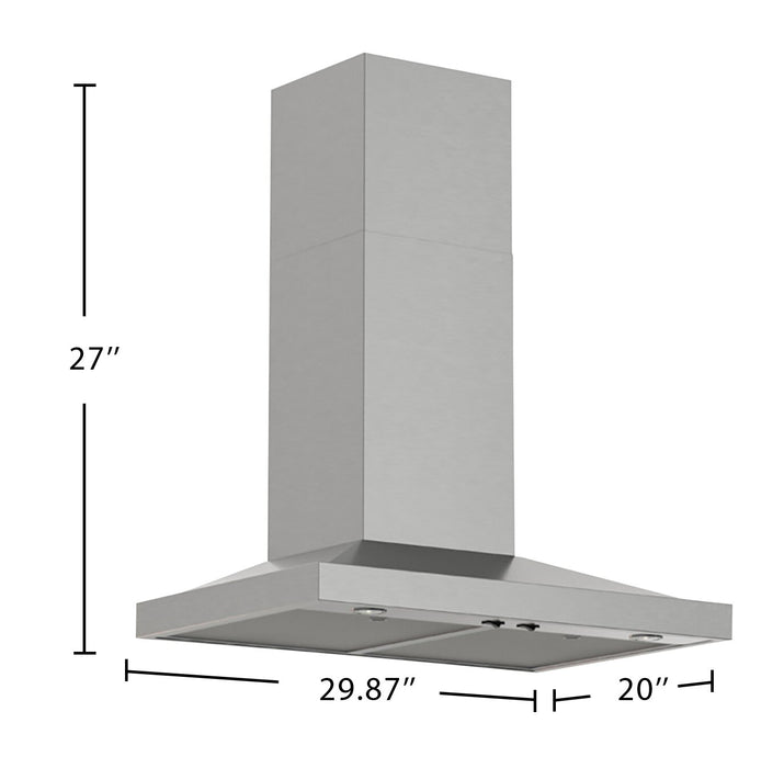 Broan 30\" Pyramid Chimney Range Hood with Code Ready™ Technology - EWS1306SS