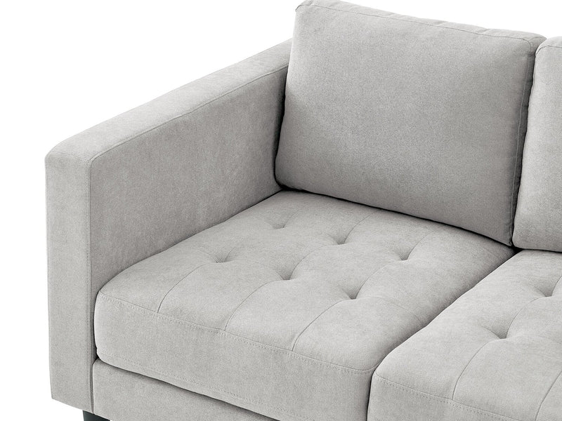 Metro 57\" Fabric Loveseat with Tufted Seat Cushions and Reversible Back Cushions - Neutral