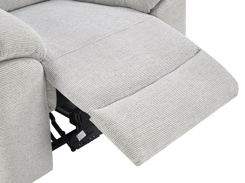 Spencer 41.3\" Chenille Fabric Power Reclining Chair - Grey