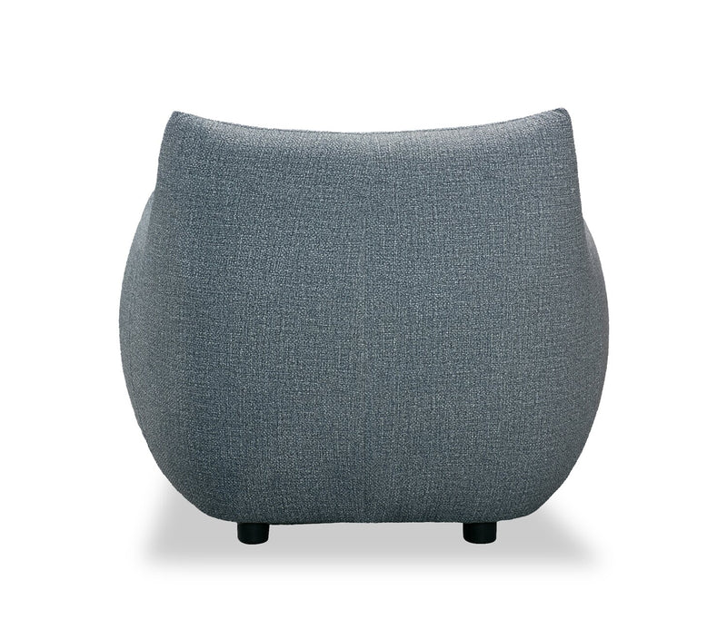 Luna 35.4\" Fabric Accent Chair - Grey
