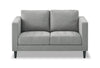 Metro 57\" Fabric Loveseat with Tufted Seat Cushions and Reversible Back Cushions - Grey
