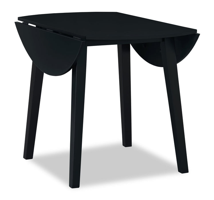 Bryn Drop-Leaf Dining Table, 42\" Round - Black
