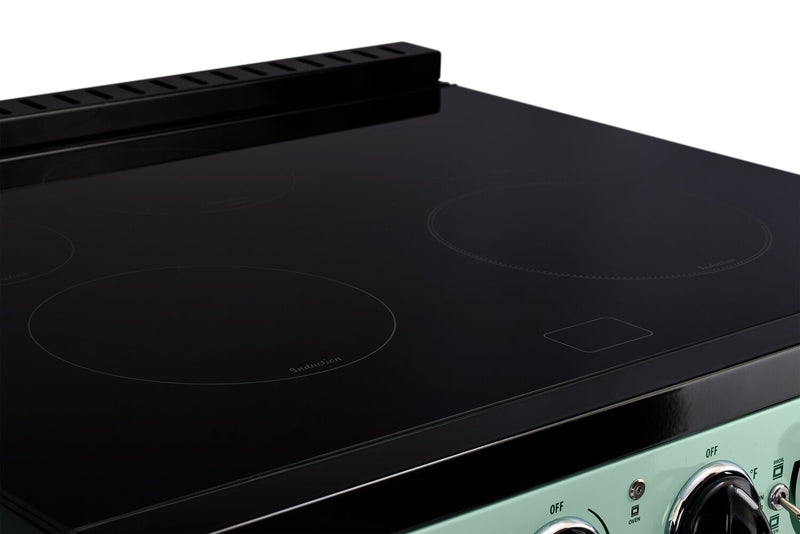 Classic Retro by Unique 30\" 3.9 Cu. Ft. Induction Range - Summer Mint Green - UNQ-30CR IC LG