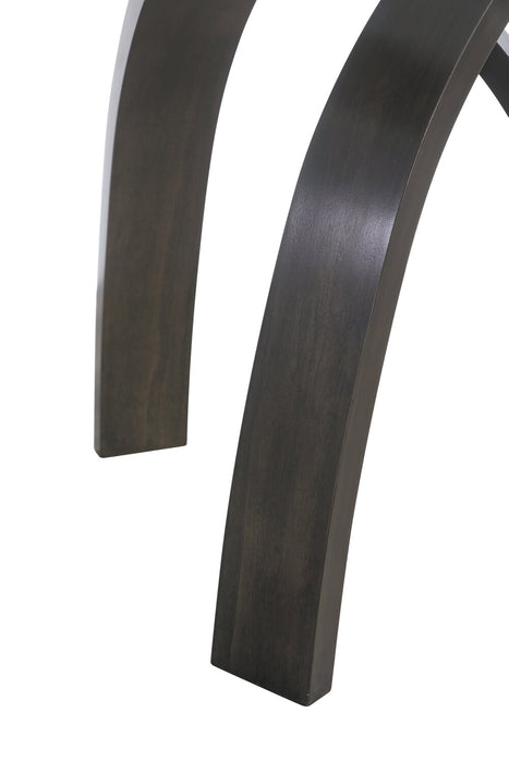 Jorja 46\" Modern Glass Top Sofa Table - Brown with Bentwoood Legs