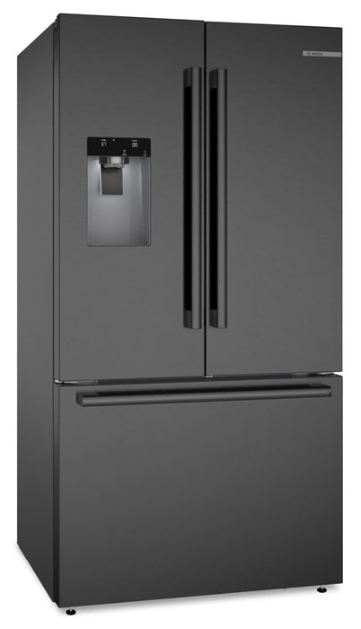Bosch 500 Series 36\" 26 Cu. Ft. French-Door Refrigerator - Black Stainless Steel - B36FD52SNB 