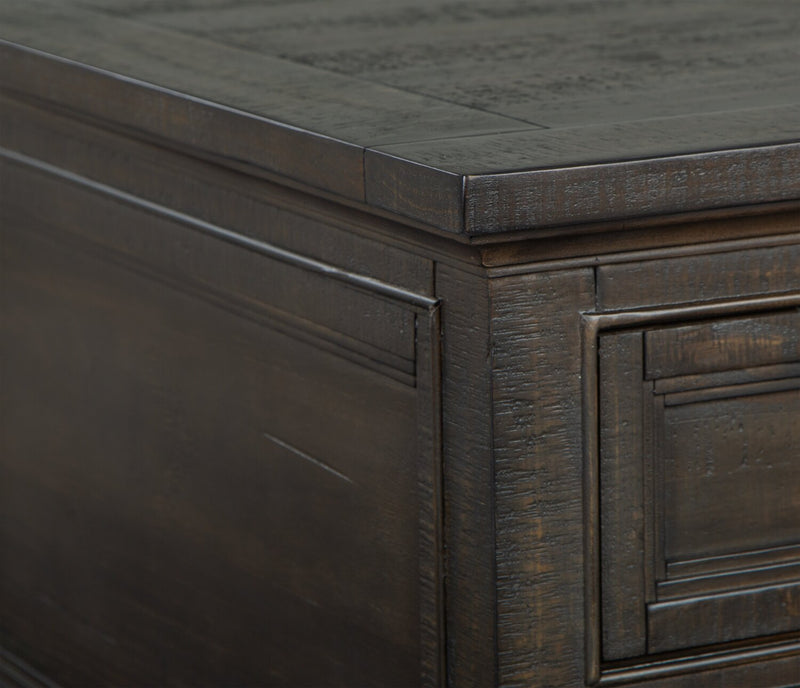 Hanson 50” Traditional Pine Lift Top Coffee Table with Storage and Casters - Graphite