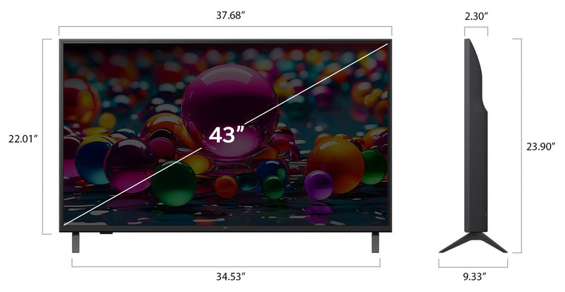 LG 43\" UA7000 4K UHD Smart webOS TV (43UA7000PUB.ACC) – 2025 Model