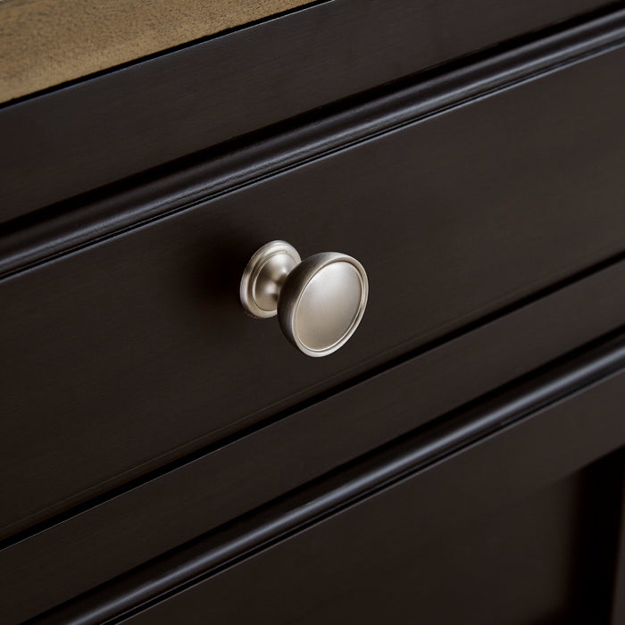 Wells 24\" Solid Wood End Table with Storage and Shelf - Two Tone Brown