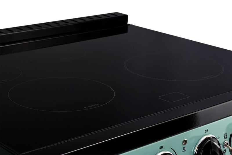 Classic Retro by Unique 30\" 3.9 Cu. Ft. Induction Range - Ocean Mist Turquoise - UNQ-30CR IC T