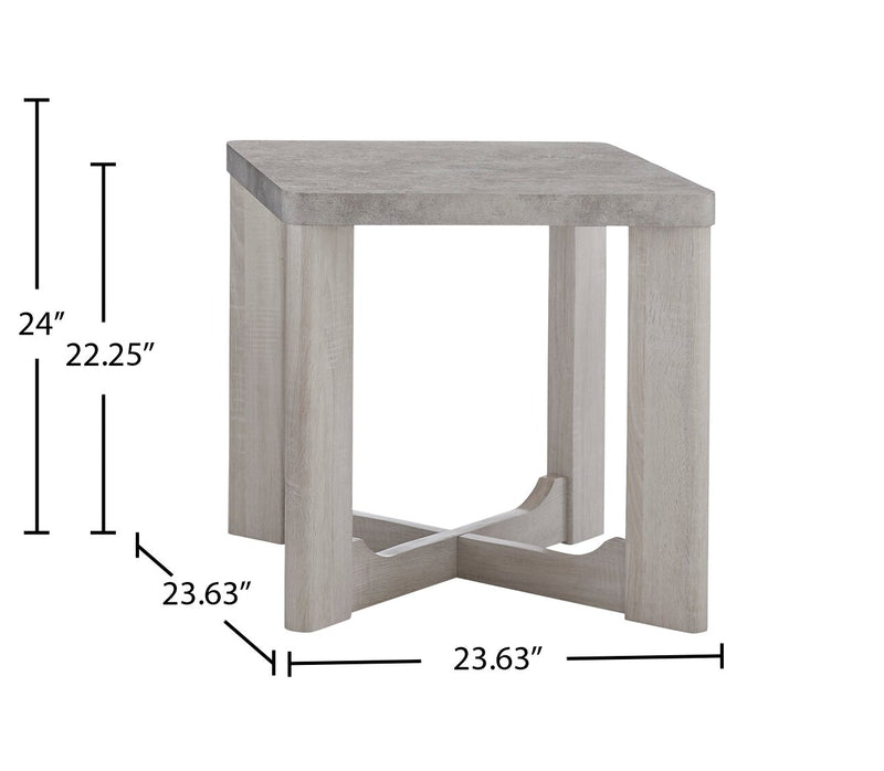 Cecily 35.5” Modern 3-Pack Coffee + 2 End Tables - White