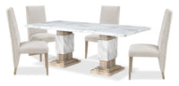 Vega 5 Piece Dining Set - Natural 