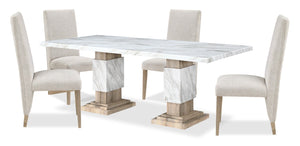 Vega 5 Piece Dining Set - Natural