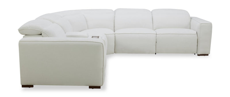 Essence 6-Piece Power Reclining Sectional with Power Headrests - Ivory