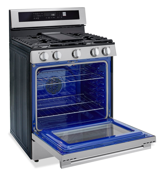 LG 6.3 Cu. Ft. Smart Gas Range with Air Fry – Fingerprint Resistant Stainless Steel - LRGN6325X