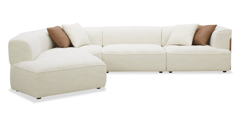 Tribeca 4-Piece Left-Facing Sectional - Pearl
