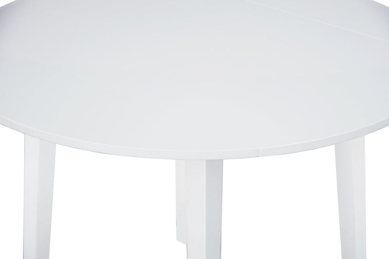 Bryn Drop-Leaf Dining Table, 42\" Round - White