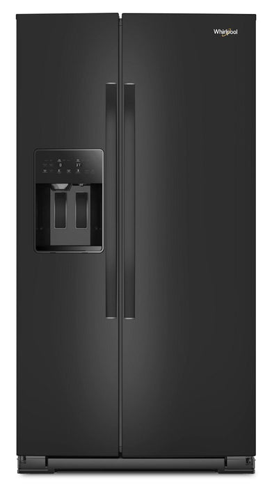 Whirlpool 36\" 28.7 Cu. Ft. Side-by-Side Refrigerator – Black - WRSF5536RB