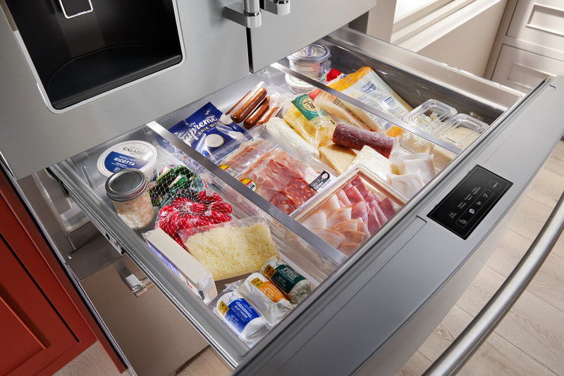 KitchenAid 36\" 26.2 Cu. Ft. French-Door Refrigerator - PrintShield Stainless - KRMF536RPS