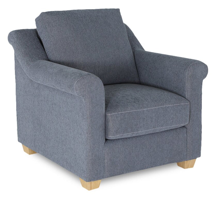 Finesse 37\" Contemporary Chenille Fabric Chair - Flint Moss