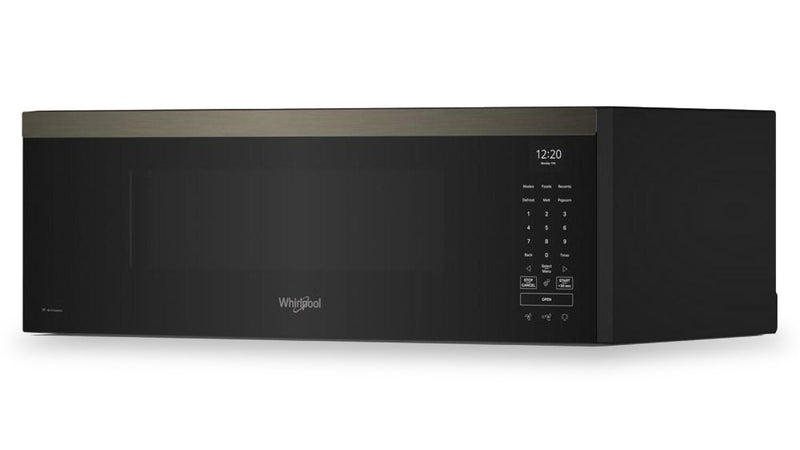 Whirlpool 1.1 Cu. Ft. Smart Low-Profile Over-the-Range Microwave - Black Stainless Steel - YWMML5530RV