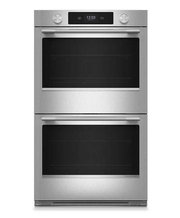 KitchenAid 30\" Smart Electric Double Wall Oven with Intelligent Cooking Camera - PrintShield Stainless - KOED930SPS