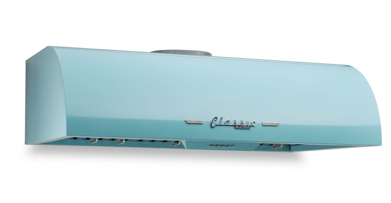 Classic Retro by Unique 36\" 700 CFM Under-Cabinet Range Hood - Ocean Mist Turquoise - UGP-36CR RH T