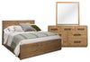Scott Living Henri 5pc Bedroom Set with Bed, Dresser & Mirror, Wood, Brown - Queen Size