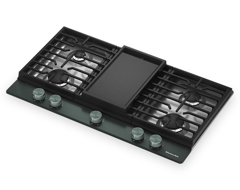 KitchenAid Gas-on-Metal Cooktop with Integrated Wok Grate - Juniper - KCGK736SJP