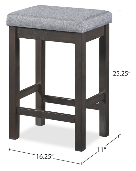 Noah 60” Modern Dinette with 3 Counter-Height Stools and USB Ports - Grey