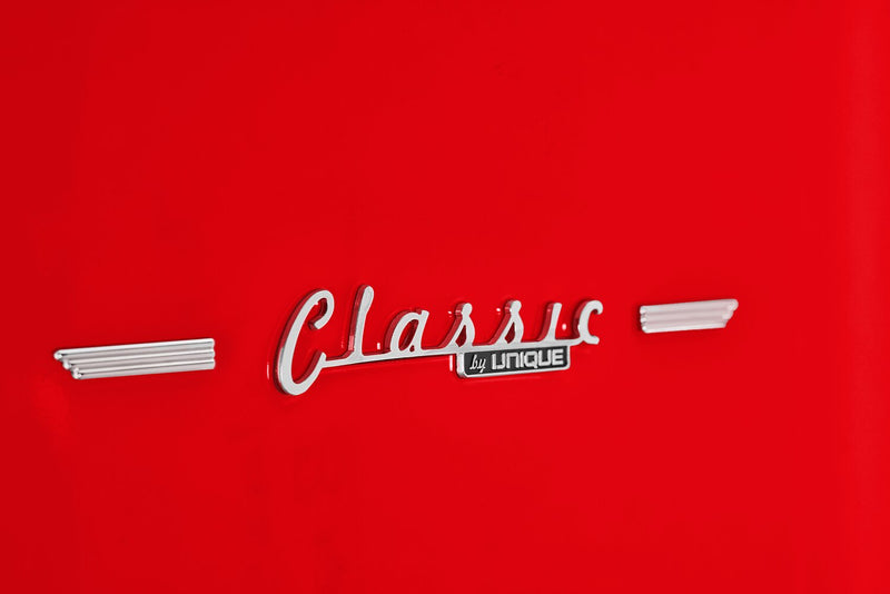 Classic Retro by Unique 24\" 12 Cu. Ft. Bottom-Freezer Refrigerator - Candy Apple Red - UGP-340L AC R