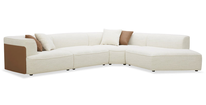 Tribeca 4-Piece Right-Facing Sectional - Pearl