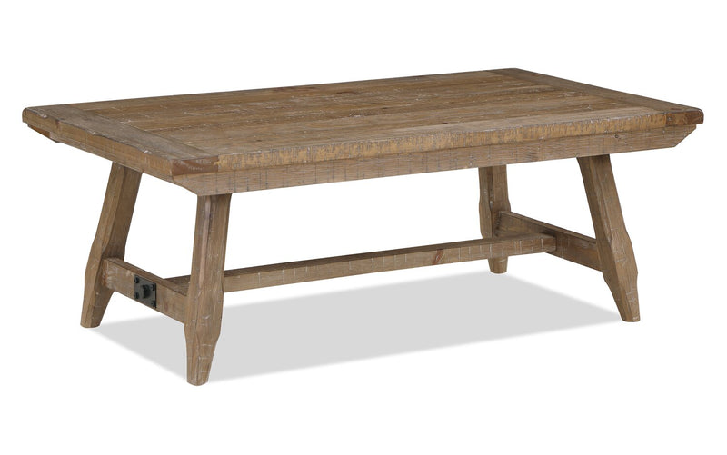 Cedar 48\" Rustic Coffee Table - Natural Pine