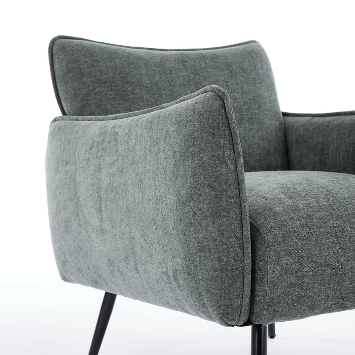 Arlo 29.5\" Linen-Look Fabric Accent Chair – Green