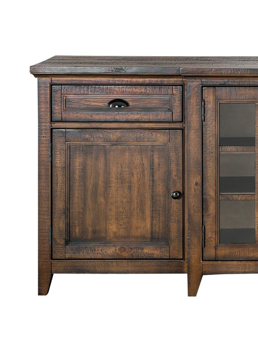 Wesley 90\" Traditional TV Stand with Storage and Cable Management for TVs up to 95\" - Toasted Nutmeg