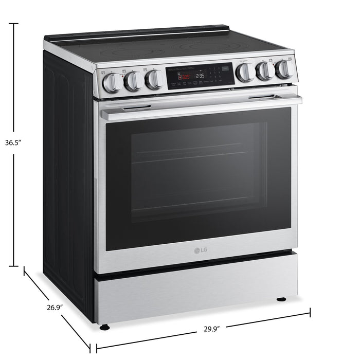 LG 6.3 Cu. Ft. Smart Electric Range with Air Fry – Fingerprint Resistant Stainless Steel - LSEL6335XE 