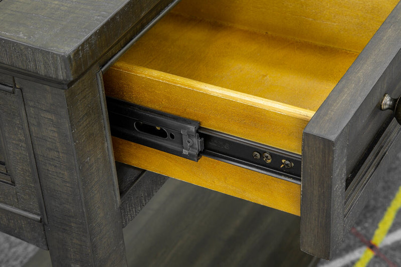 Hanson 50” Traditional Pine Sofa Table with Storage - Graphite